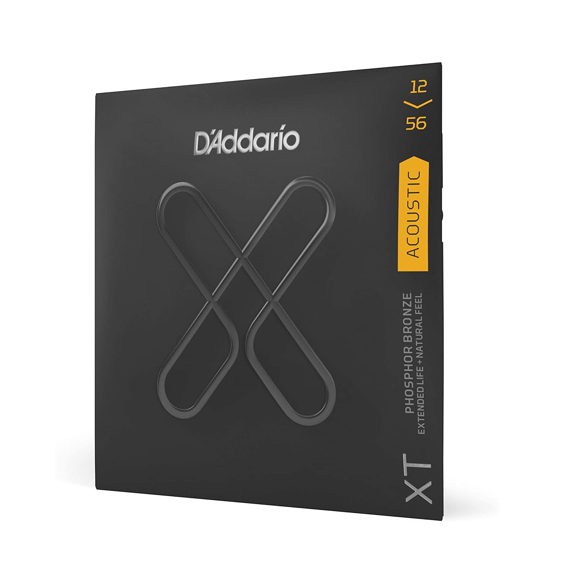 D'Addario XTAPB1256 XT Acoustic Guitar Strings, Light Top/Medium Bottom, 12-56