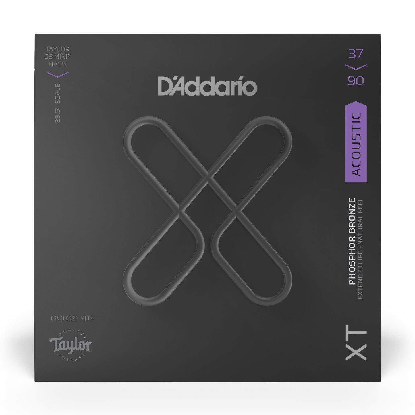 D'Addario XTB3790GS Acoustic Taylor GS Mini® Bass Phosphor Bronze, Light, 37-90