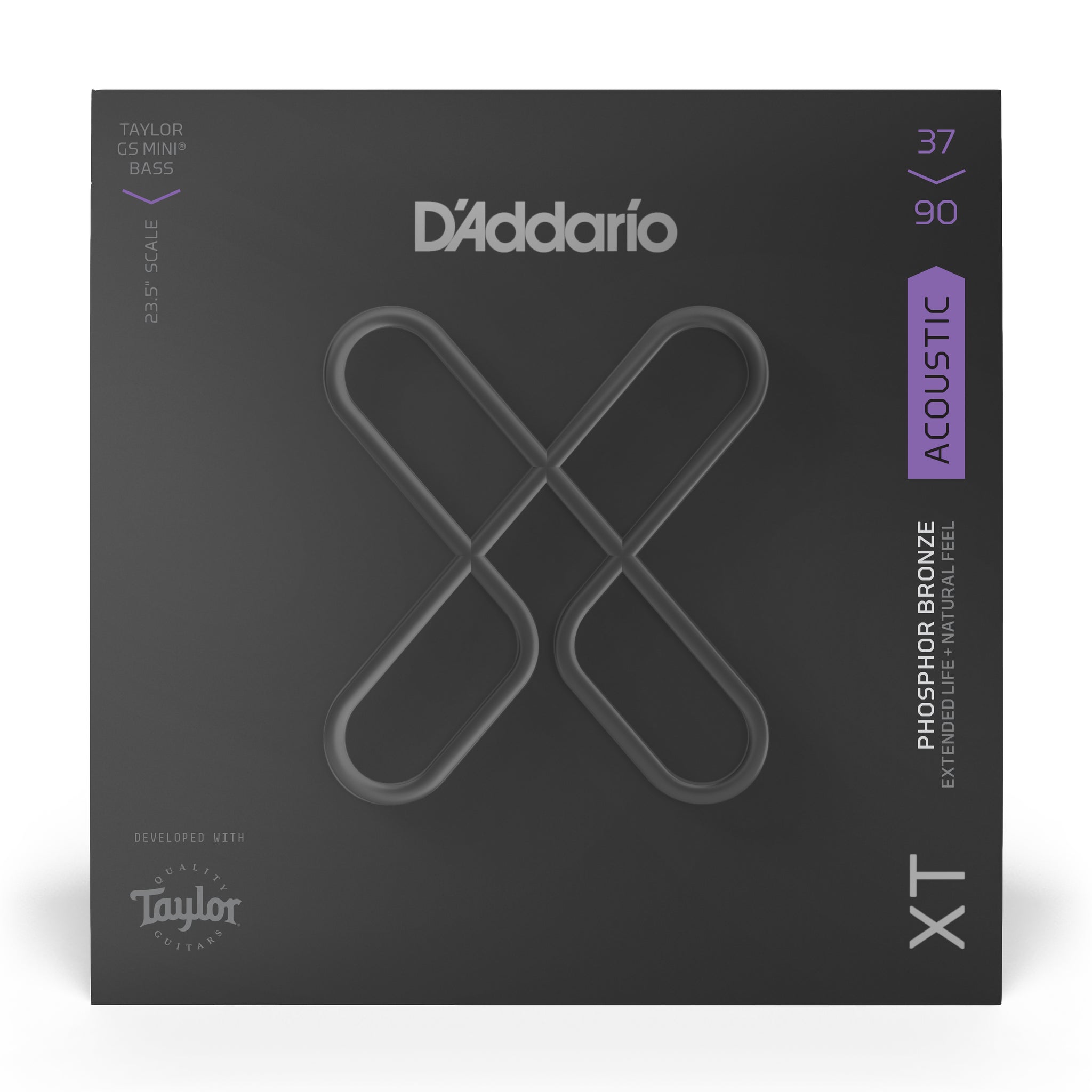 D'Addario XTB3790GS Acoustic Taylor GS Mini® Bass Phosphor Bronze, Light, 37-90
