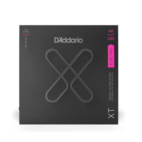 D'Addario XT Bass Guitar Strings Nickel Plated Steel, 5-String Long Scale