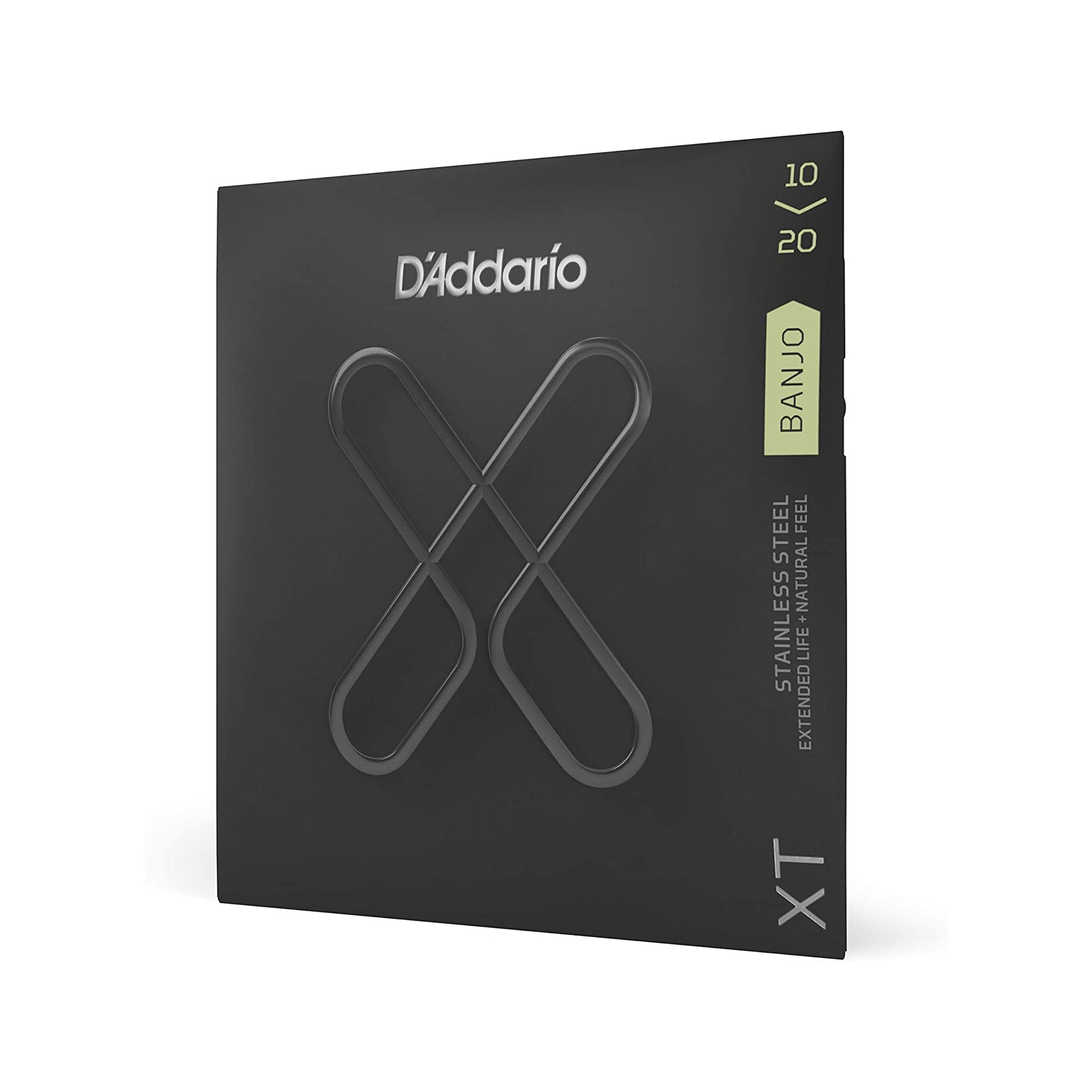D'Addario XTJ1020 XT Stainless Steel Banjo Strings,  Custom Medium Light, 10-20