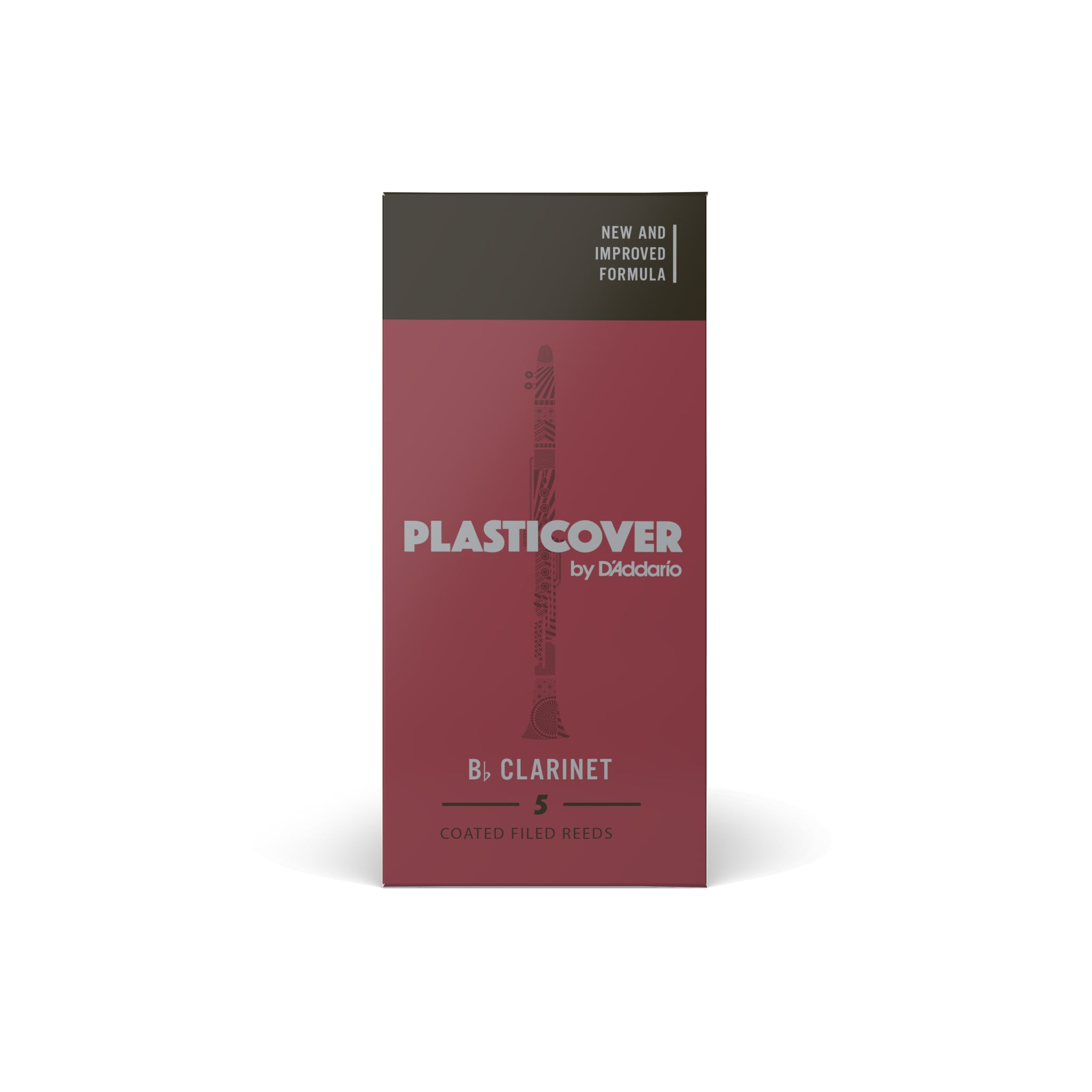 Plasticover by D'Addario Bb Clarinet Reeds, Strength 4, 5-pack