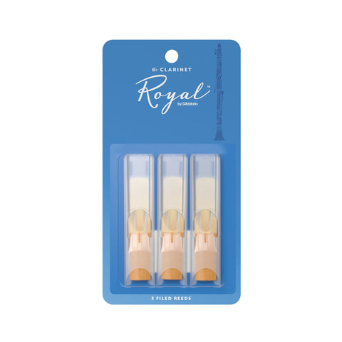 Royal by D'Addario Bb Clarinet Reeds, Strength 2.5, 3-pack