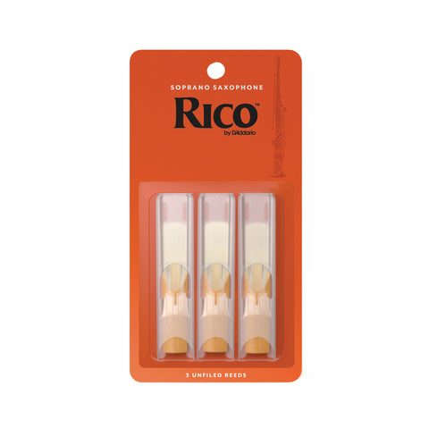 Rico by D'Addario Soprano Sax Reeds, Strength 1.5, 3-pack