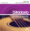 D'Addario EJ38H Phosphor Bronze Acoustic Guitar Strings, High Strung/Nashville Tuning, 10-27