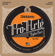 D'Addario EJ43 Pro-Arte Nylon Classical Guitar Strings, Light Tension