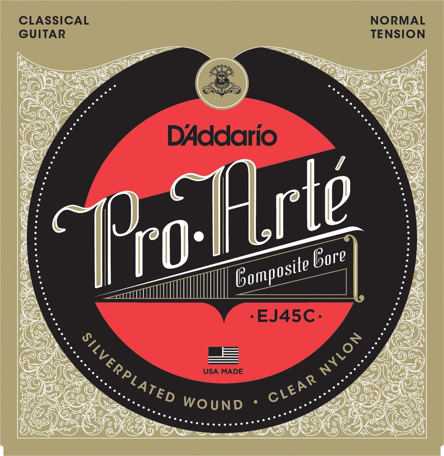 D'Addario EJ45C Pro-Arte Composite Classical Guitar Strings, Normal Tension