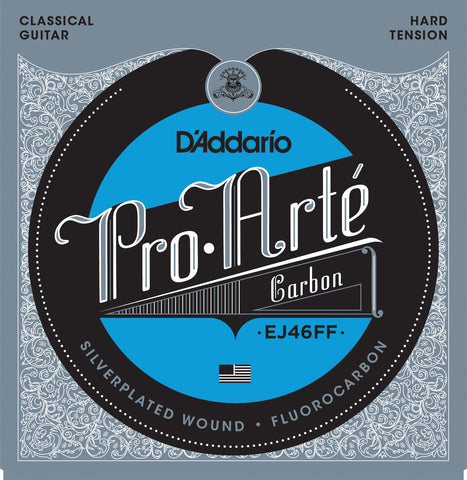 D'Addario EJ46FF ProArte Carbon Classical Guitar Strings, Dynacore Basses, Hard Tension