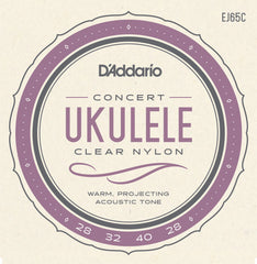 D'Addario EJ65C Pro-Arté Custom Extruded NylonUkulele Strings, Concert