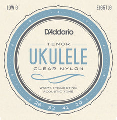 D'Addario EJ65TLGPro-Arté Custom Extruded Nylon Ukulele Strings, Tenor Low-G