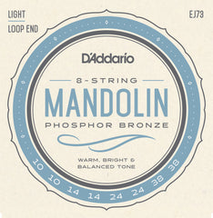 D'Addario EJ73 Mandolin Strings, Phosphor Bronze, Light, 10-38