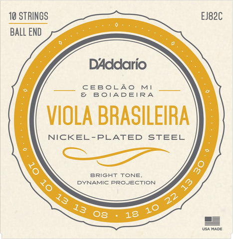 D'Addario EJ82C Viola Brasileira Set, Cebolao Mi and Boiadeira