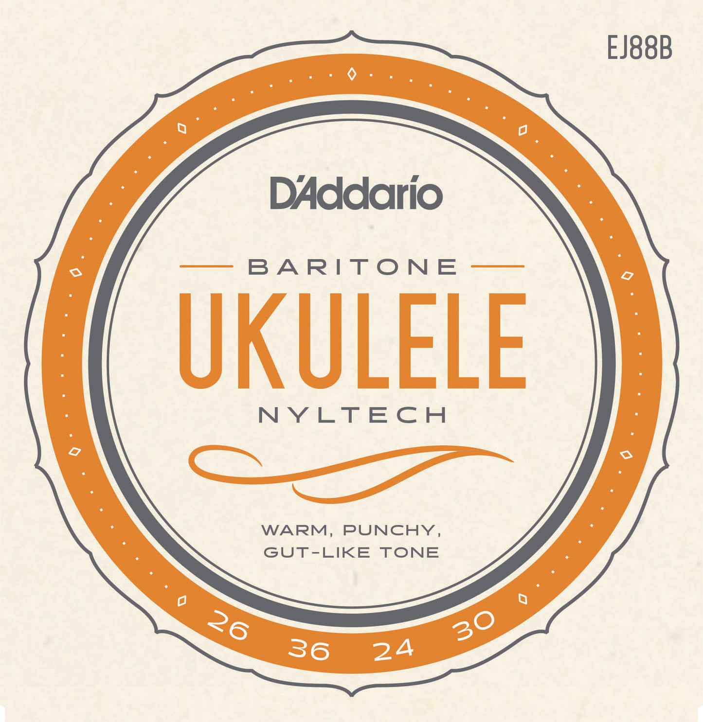 D'Addario EJ88B Nyltech Ukulele Strings, Baritone