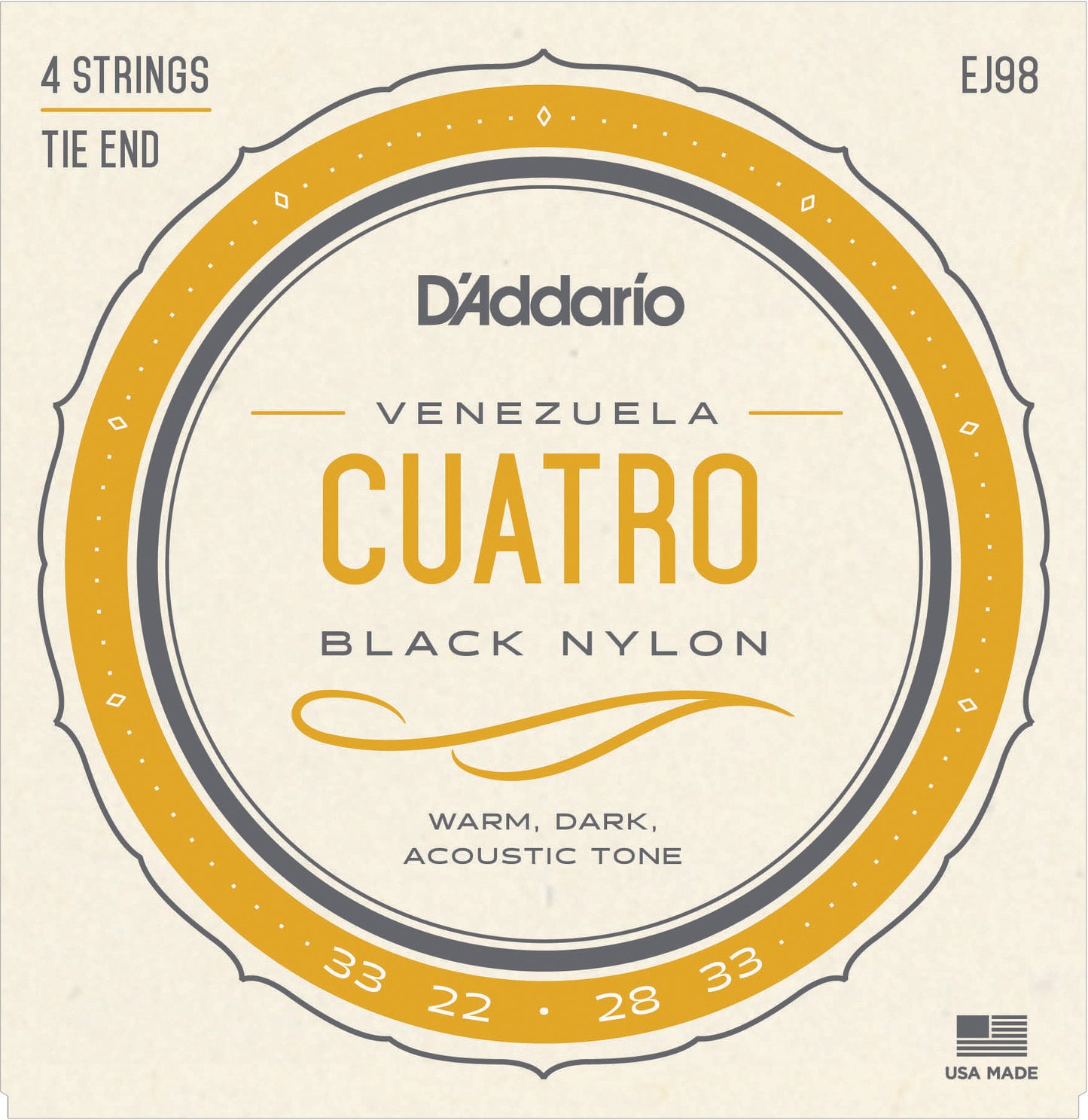 D'Addario EJ98 Cuatro-Venezuela Strings