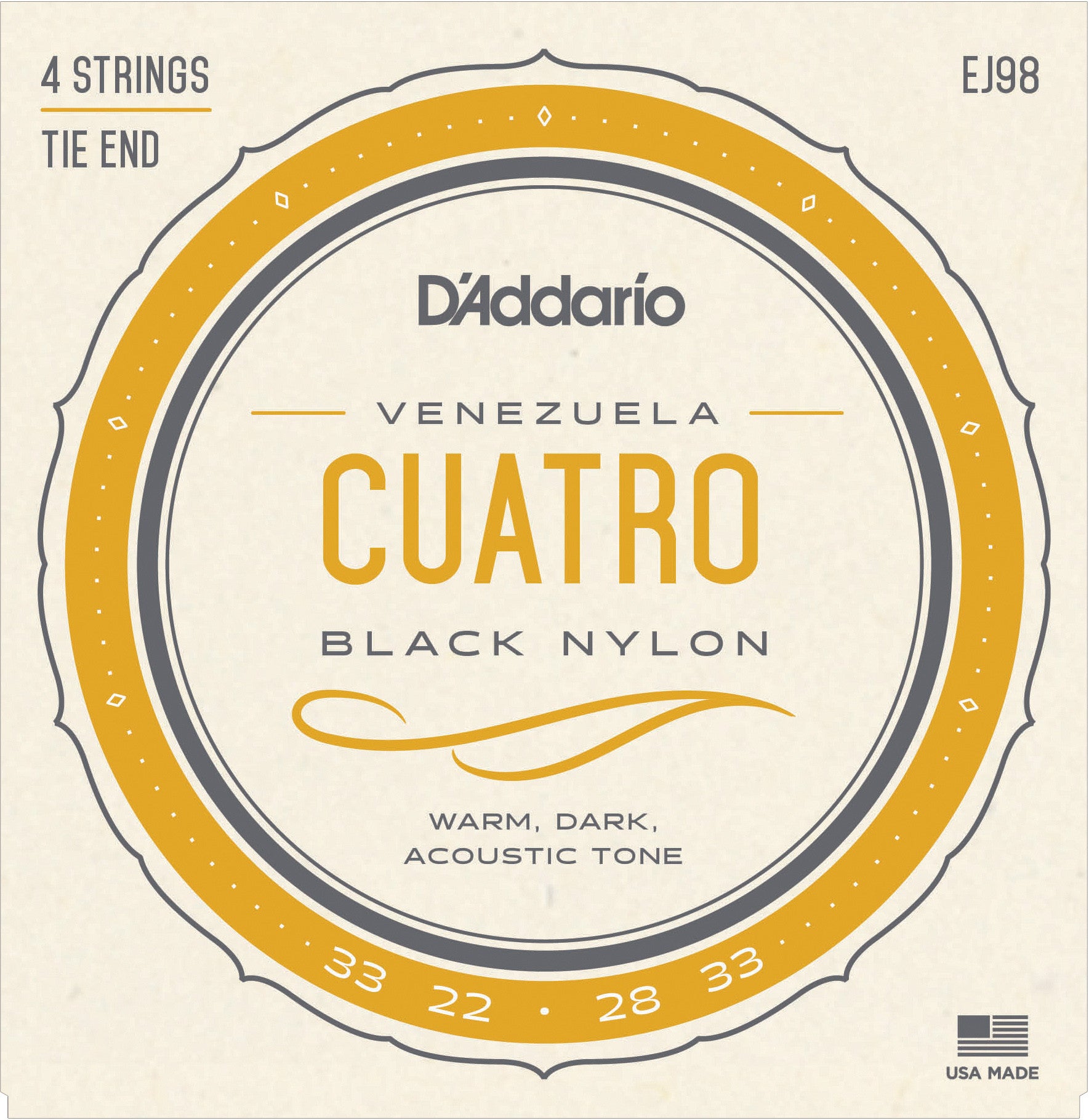D'Addario EJ98 Cuatro-Venezuela Strings