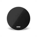 Evans EQ3 Resonant Black Bass Drum Head, No Port, 28 Inch