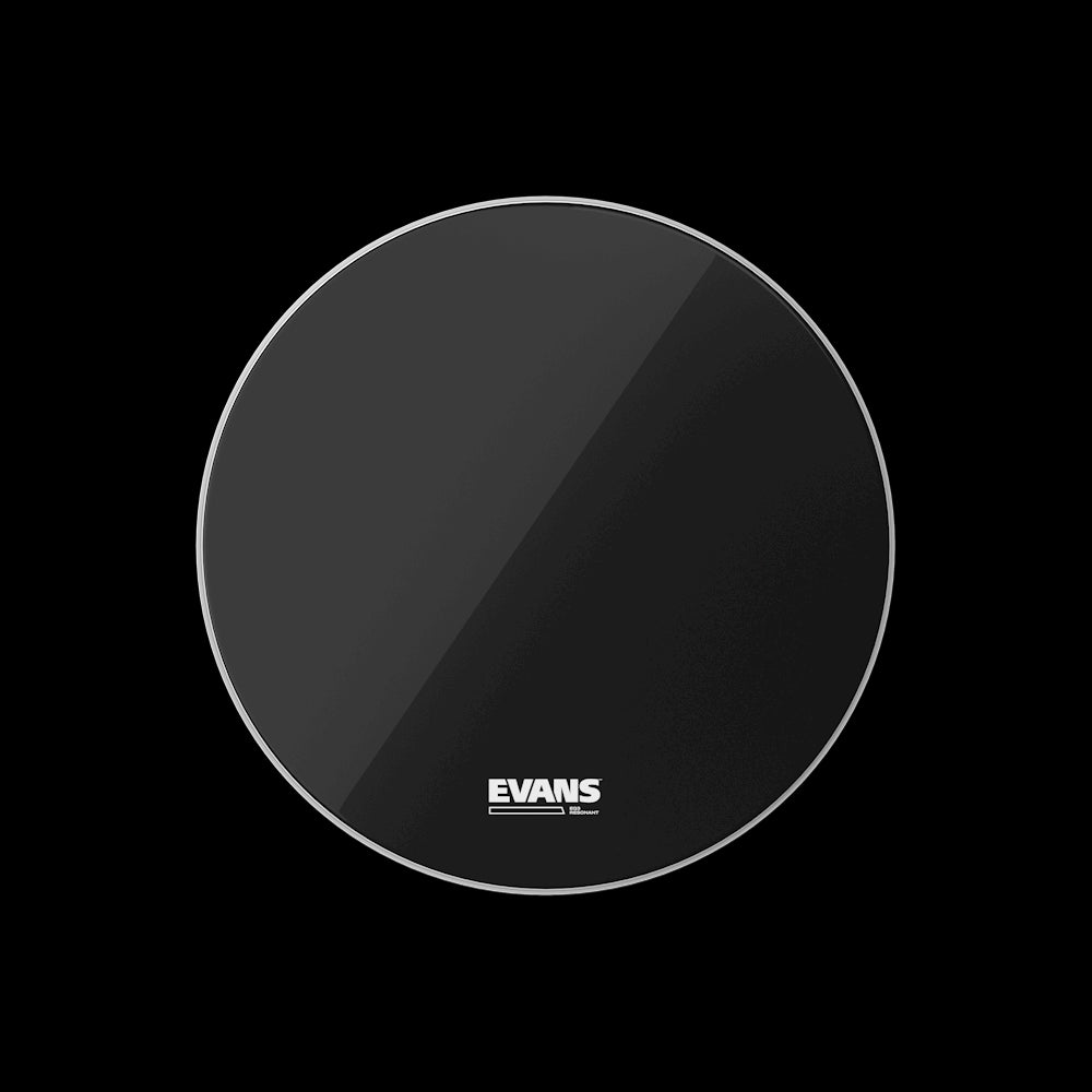 Evans EQ3 Resonant Black Bass Drum Head, No Port, 28 Inch
