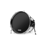 Evans EQ3 Resonant Black Bass Drum Head, No Port, 28 Inch