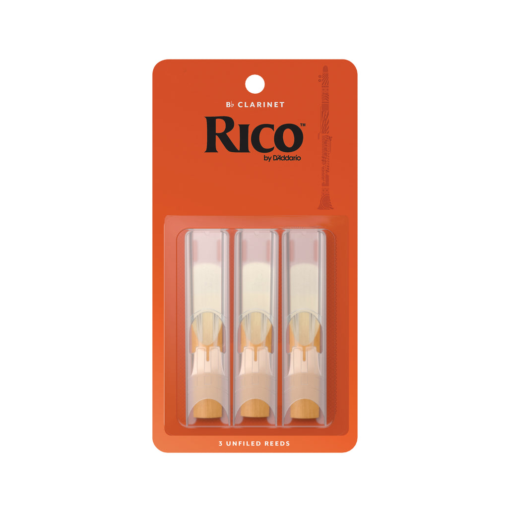 Rico by D'Addario Bb Clarinet Reeds, Strength 3.5, 3-pack