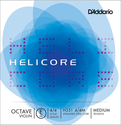 Helicore Octave Violin Single E String, 4/4 Scale, Medium Tension