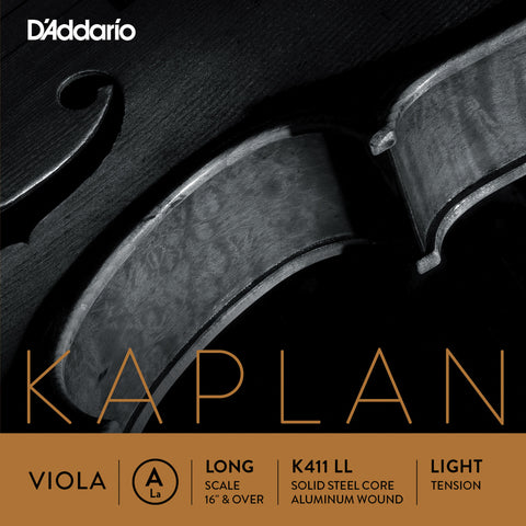 D'Addario Kaplan Viola Single A String, Long Scale, Light Tension