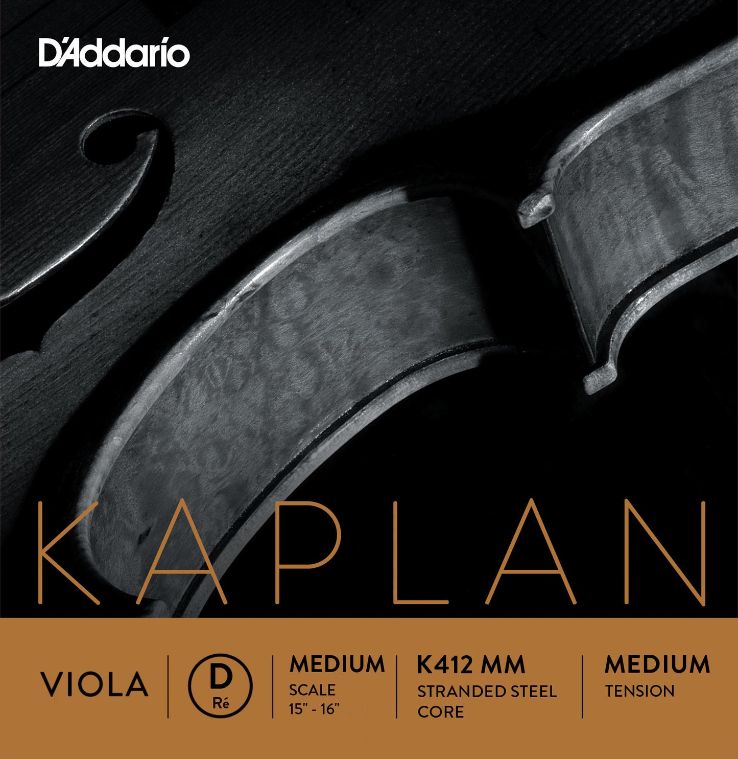 D'Addario Kaplan Viola String Set, Medium Scale, Medium Tension