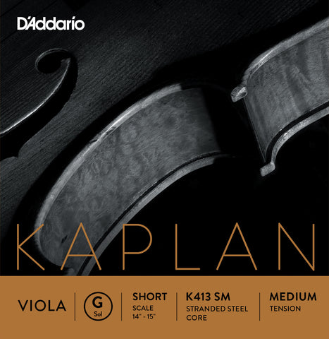 D'Addario Kaplan Viola String Set, Short Scale, Medium Tension