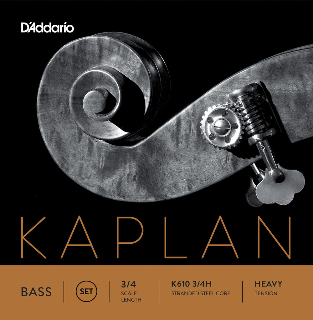 D'Addario Kaplan Bass String Set, 3/4 Scale, Heavy Tension