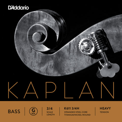 D'Addario Kaplan Bass Single G String, 3/4 Scale, Heavy Tension