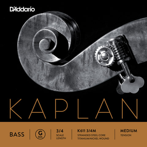 D'Addario Kaplan Bass Single G String, 3/4 Scale, Medium Tension
