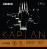 D'Addario Kaplan Amo Violin D String, 4/4 Scale, Heavy Tension