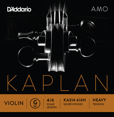 D'Addario Kaplan Amo Violin G String, 4/4 Scale, Heavy Tension