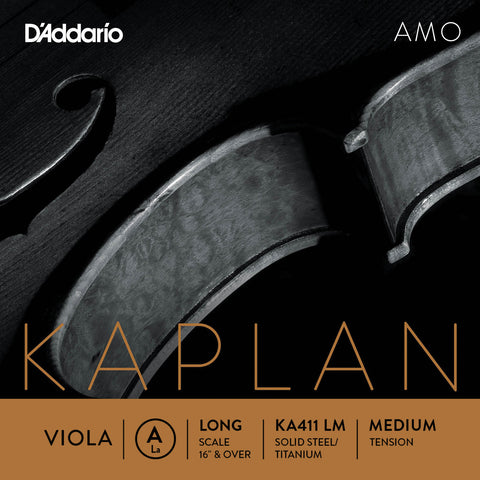 D'Addario Kaplan Amo Viola A String, Long Scale, Medium Tension