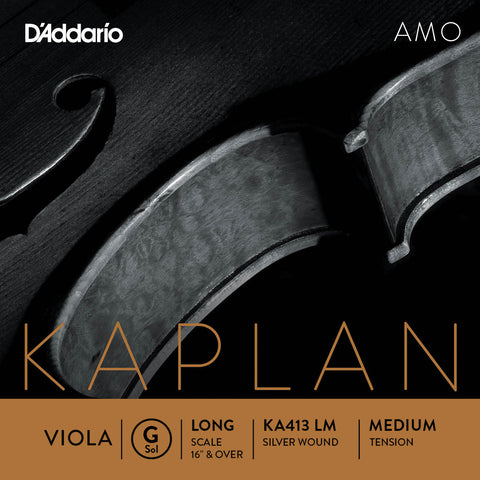 D'Addario Kaplan Amo Viola G String, Long Scale, Medium Tension