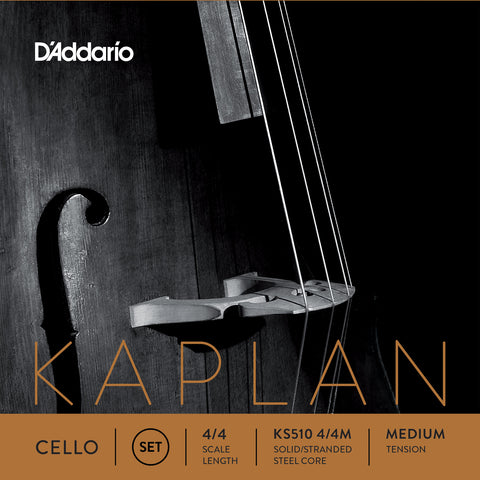 D'Addario Kaplan Cello String Set, 4/4 Scale, Medium Tension