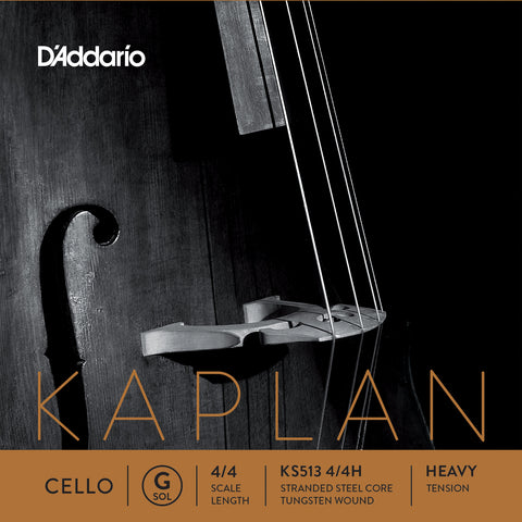 D'Addario Kaplan Cello Single G String, 4/4 Scale, Heavy Tension