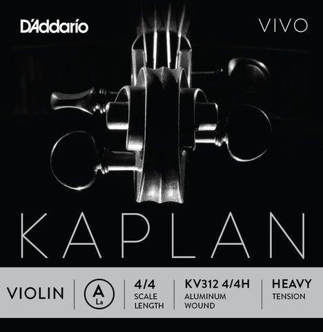 D'Addario Kaplan Vivo Violin E String, 4/4 Scale, Heavy Tension