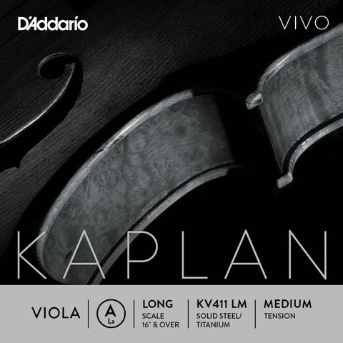 D'Addario Kaplan Vivo Viola A String, Long Scale, Medium Tension