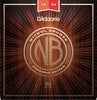 D'Addario NB1356 Nickel Bronze Acoustic Guitar Strings, Medium, 13-56