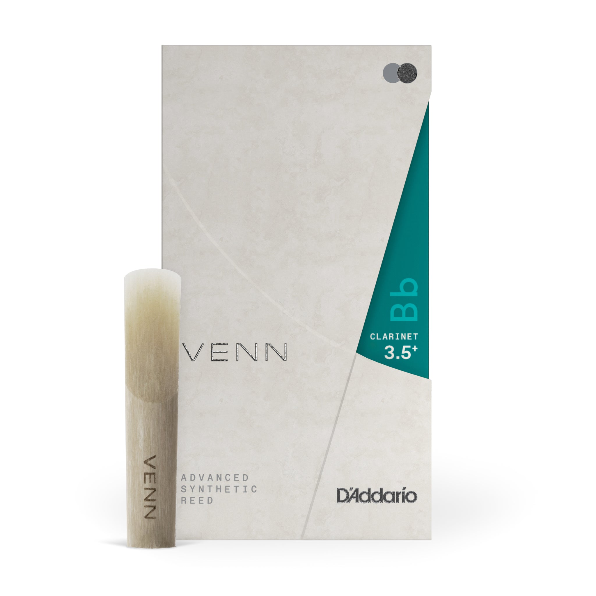 D'Addario VENN Bb Clarinet Reed, G2, Strength 3.5+, 1-Pack