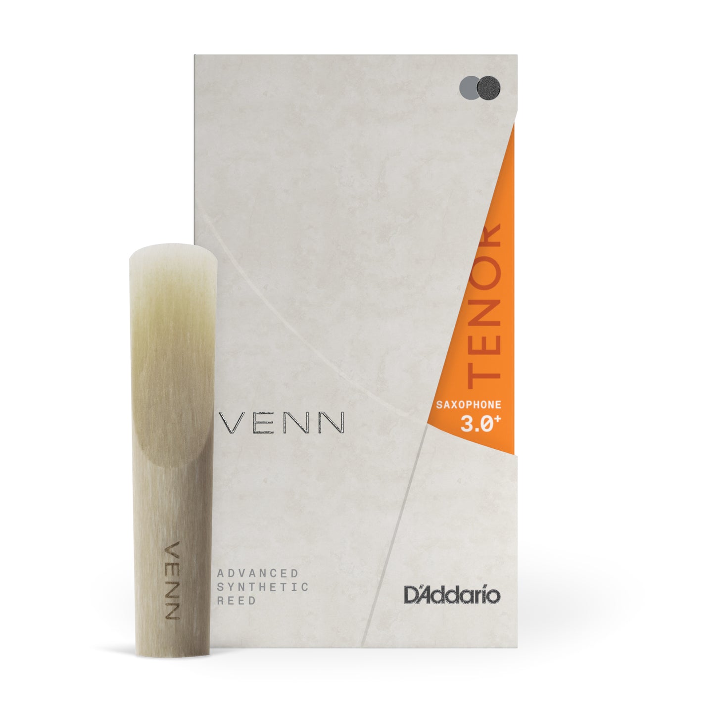 D'Addario VENN Tenor Saxophone Reed, G2, Strength 3.0+, 1-Pack